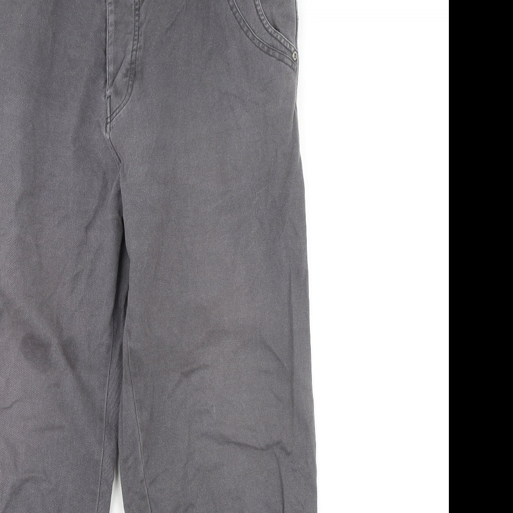 Berghaus Mens Grey Cotton Trousers Size 34 in L29 in Regular Button