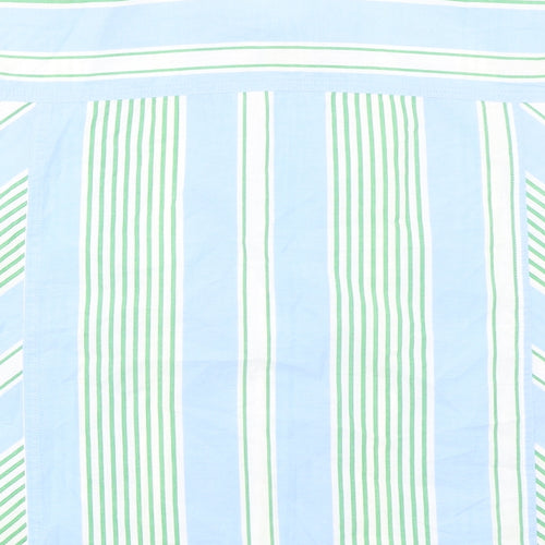 Topshop Womens Blue Striped 100% Cotton Basic Button-Up Size 8 Collared