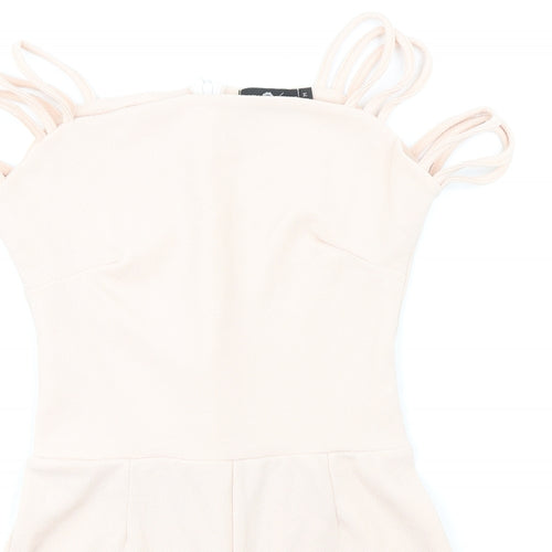 Daisy Street Womens Pink Polyester Playsuit One-Piece Size M Zip