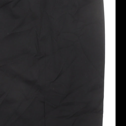 M-PREMIER Womens Black Rayon Straight & Pencil Skirt Size 10 Zip