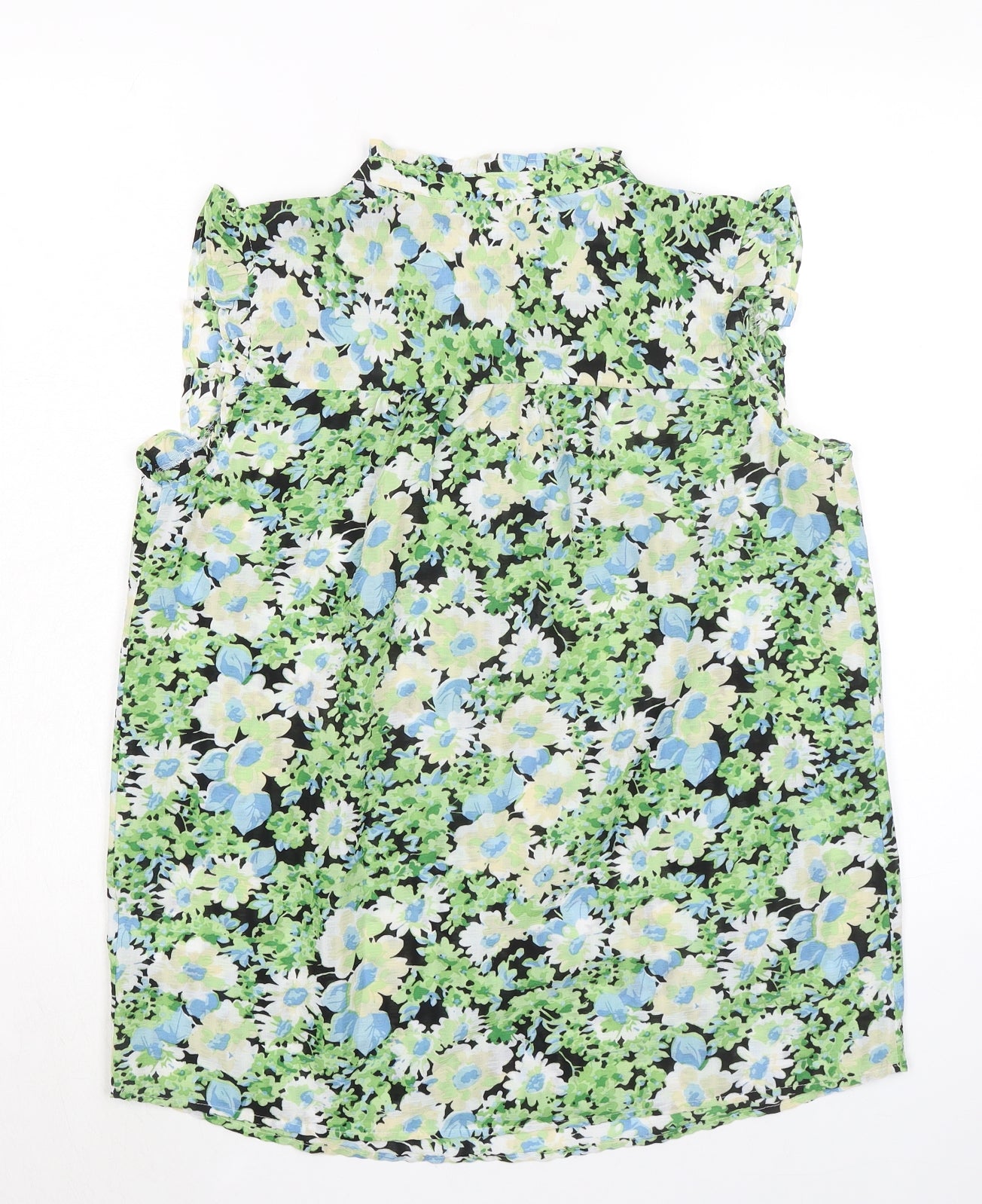 NEXT Womens Multicoloured Floral Polyester Basic Blouse Size 10 Mock Neck