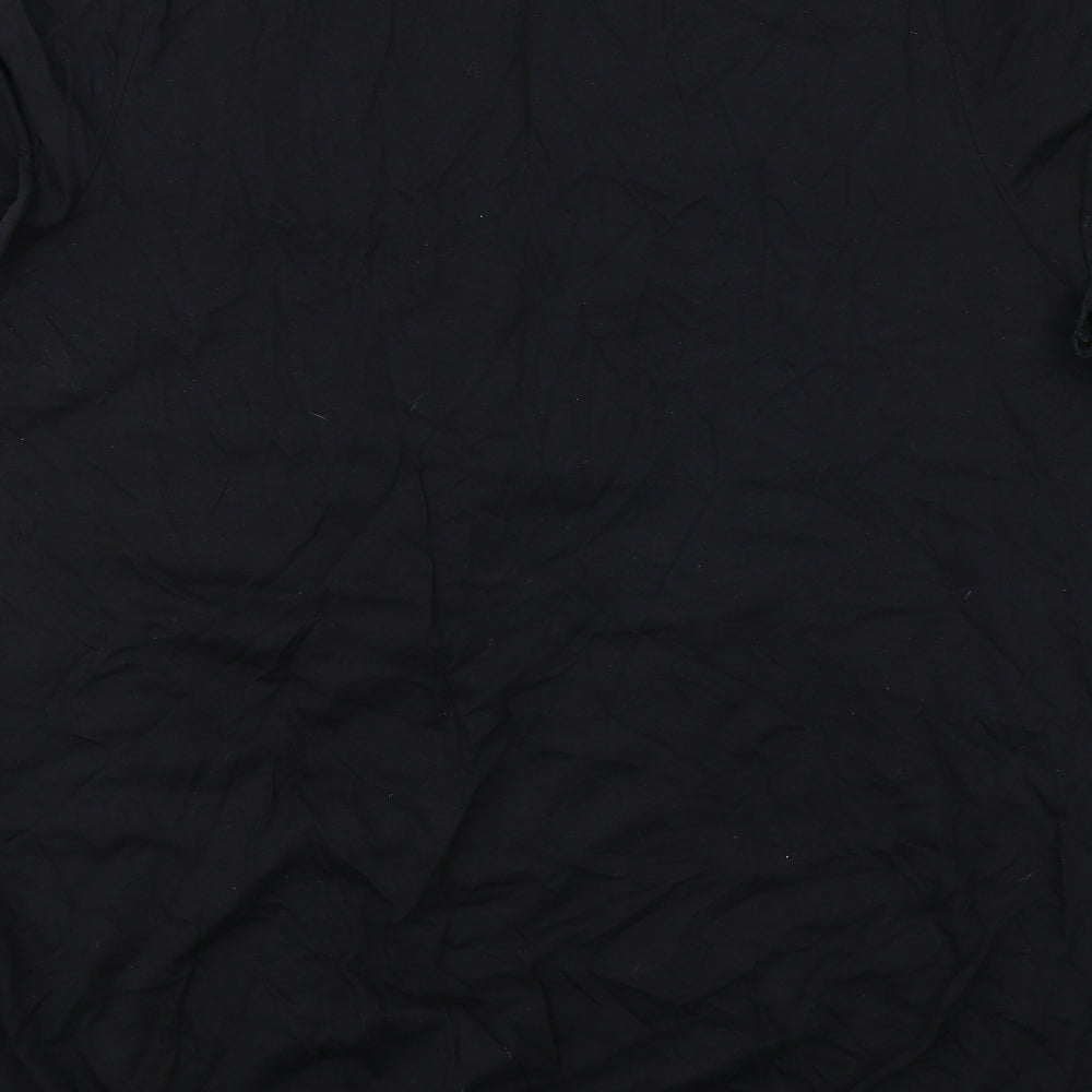 Evans Womens Black Cotton Basic Blouse Size 26 V-Neck