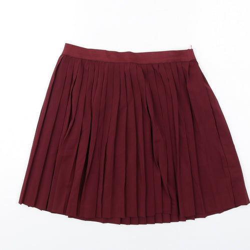 H&M Womens Red Polyester Pettiskirt Skirt Size 10