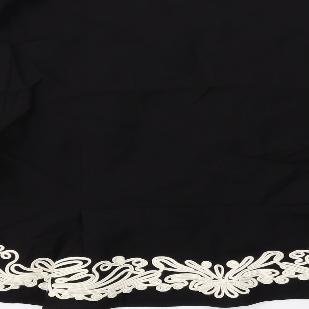 H&M Womens Black Viscose Basic Blouse Size M V-Neck