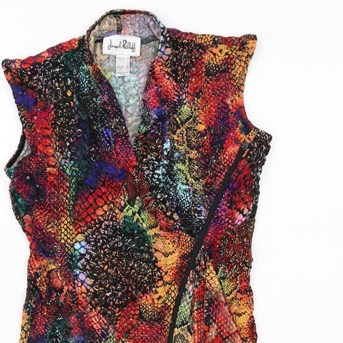 Joseph Ribkoff Womens Multicoloured Geometric Polyester Basic Tank Size 12 V-Neck