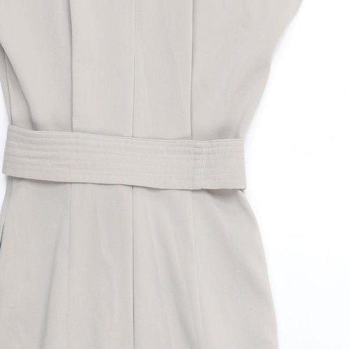 ASOS Womens Grey Polyester Sheath Size 8 Round Neck Zip