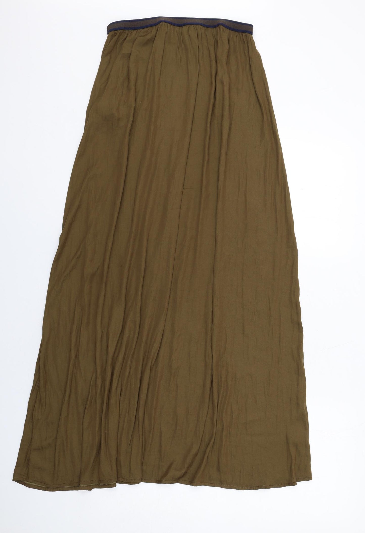 Zara Womens Green Polyester Maxi Skirt Size M