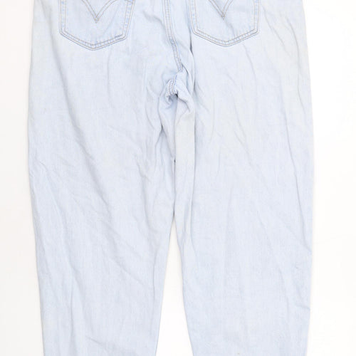 Levi's Womens Blue Cotton Mom Jeans Size 14 L29 in Regular Zip