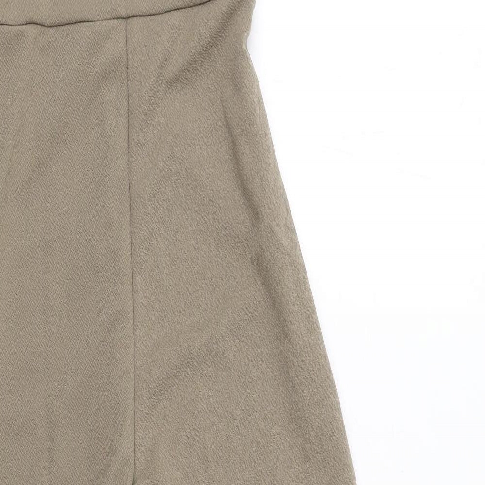 PRETTYLITTLETHING Womens Brown Polyester Jumpsuit One-Piece Size 10 L36 in Pullover
