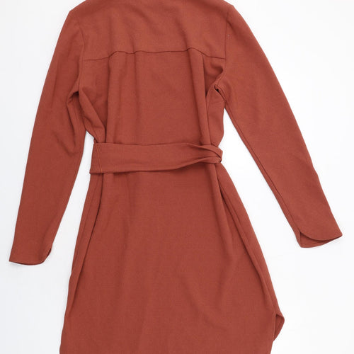 Just Female Womens Orange Polyester A-Line Size S Round Neck Pullover