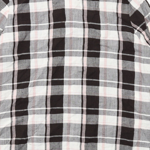 Eastex Womens Multicoloured Plaid Viscose Basic Button-Up Size 12 Collared