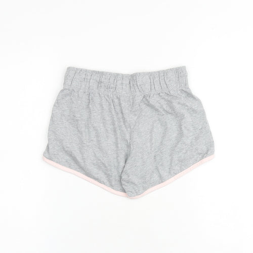 AriZona Womens Grey Cotton Hot Pants Shorts Size 6 Regular Drawstring