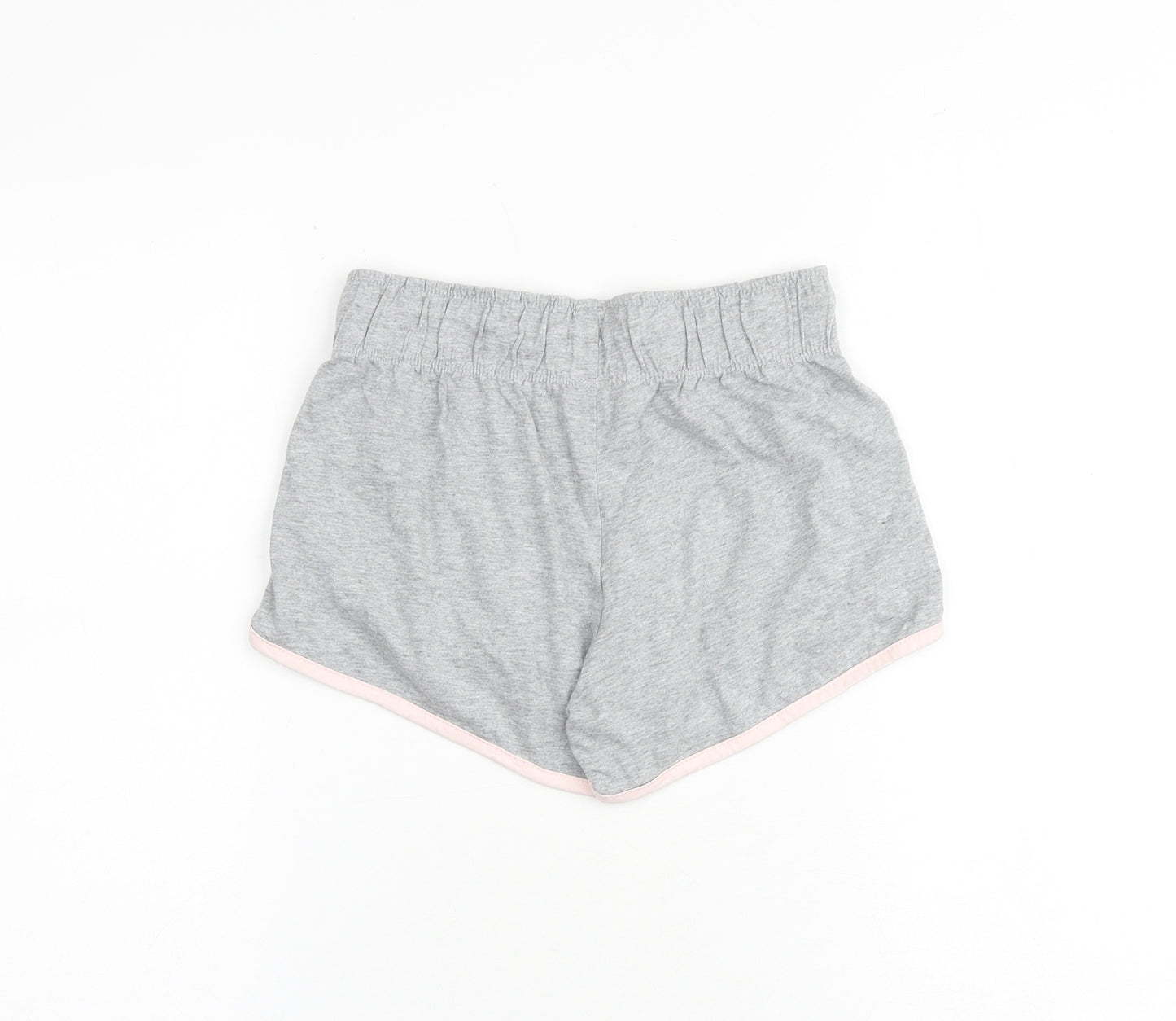 AriZona Womens Grey Cotton Hot Pants Shorts Size 6 Regular Drawstring