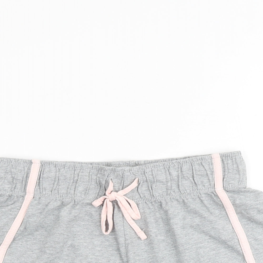 AriZona Womens Grey Cotton Hot Pants Shorts Size 6 Regular Drawstring