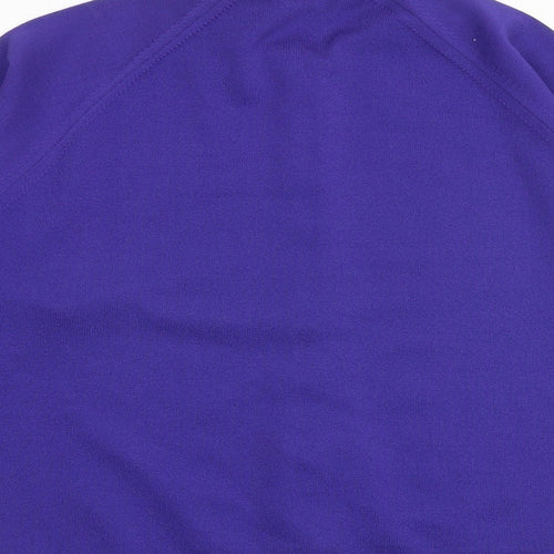 St Michael Womens Purple Round Neck Acrylic Cardigan Jumper Size 14