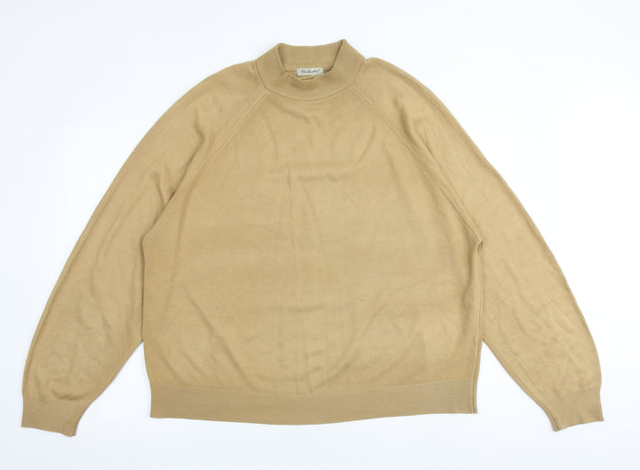 Berkertex Womens Brown High Neck Acrylic Pullover Jumper Size 22