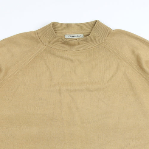Berkertex Womens Brown High Neck Acrylic Pullover Jumper Size 22