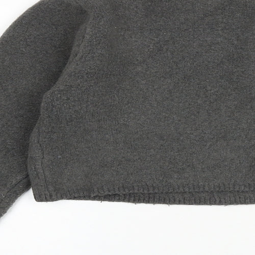 Zara Womens Grey Round Neck Acrylic Cardigan Jumper Size S