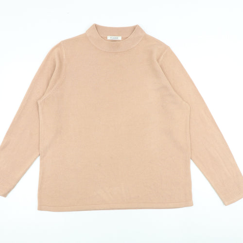 Marks and Spencer Womens Pink Round Neck Acrylic Pullover Jumper Size 18