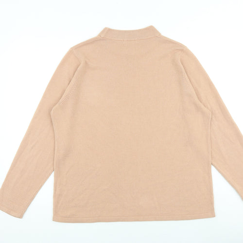 Marks and Spencer Womens Pink Round Neck Acrylic Pullover Jumper Size 18