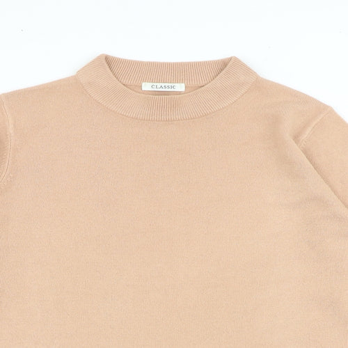 Marks and Spencer Womens Pink Round Neck Acrylic Pullover Jumper Size 18