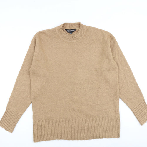 Dorothy Perkins Womens Brown Round Neck Acrylic Pullover Jumper Size 10