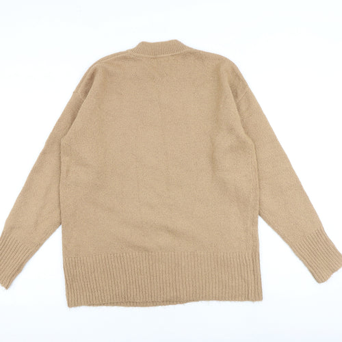 Dorothy Perkins Womens Brown Round Neck Acrylic Pullover Jumper Size 10