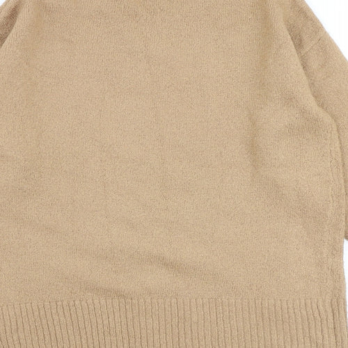 Dorothy Perkins Womens Brown Round Neck Acrylic Pullover Jumper Size 10