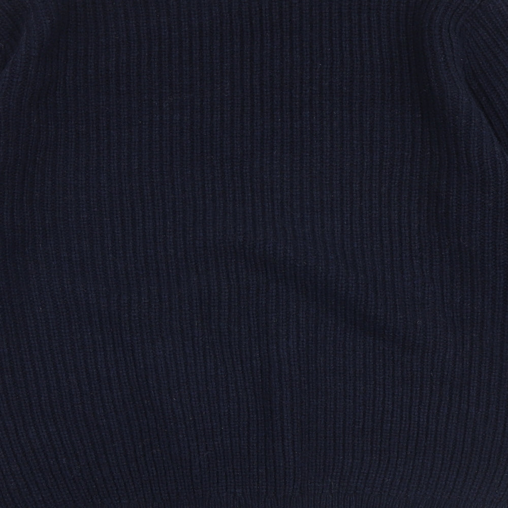 NEXT Mens Blue Round Neck Acrylic Pullover Jumper Size L Long Sleeve