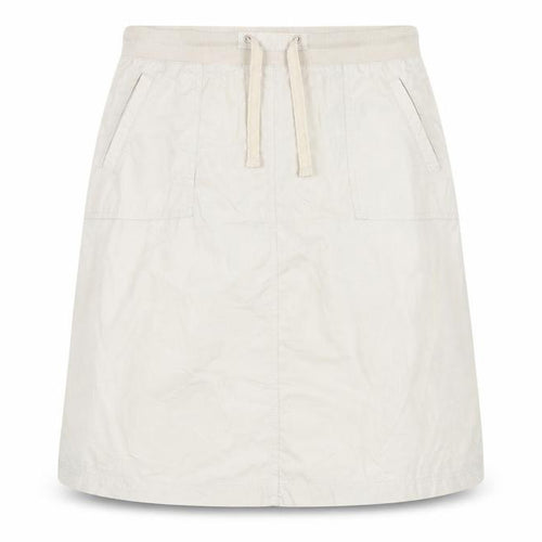 Damart Womens Beige Cotton A-Line Skirt Size 12 Tie