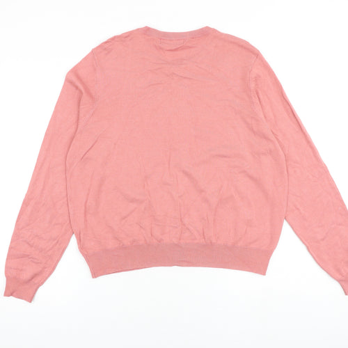 Marks and Spencer Womens Pink Round Neck Viscose Cardigan Jumper Size 20