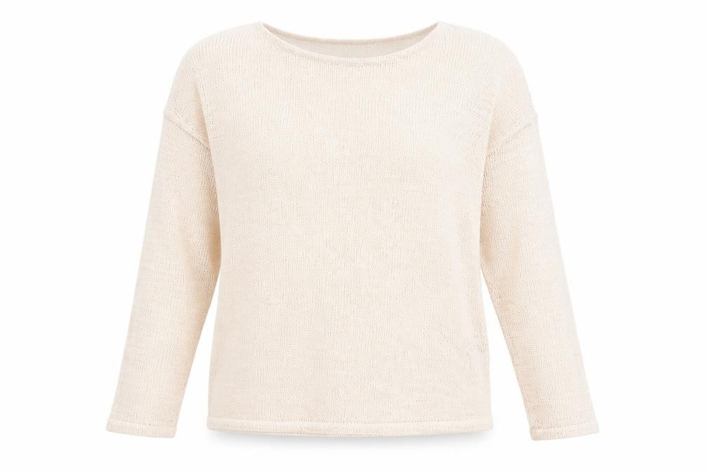 Front view of Forever 21 women’s pink round neck polyester jumper, size L