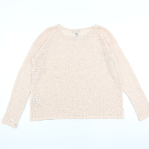 FOREVER 21 Womens Pink Round Neck Polyester Pullover Jumper Size L