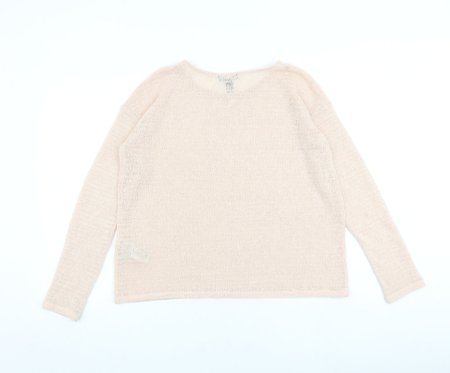 FOREVER 21 Womens Pink Round Neck Polyester Pullover Jumper Size L