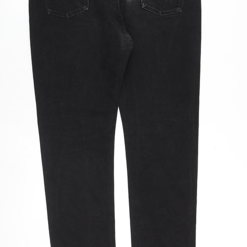 Paul Smith Mens Black Cotton Straight Jeans Size 38 in L34 in Regular Zip