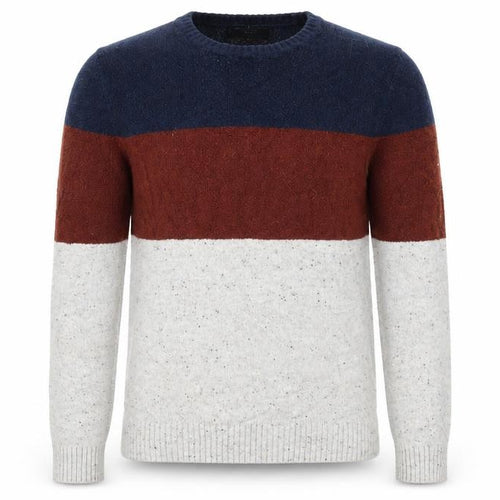 Marks and Spencer Mens Multicoloured Round Neck Striped Cotton Pullover Jumper Size S Long Sleeve