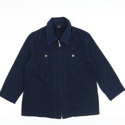 Refa Womens Blue Jacket Size 16 Zip