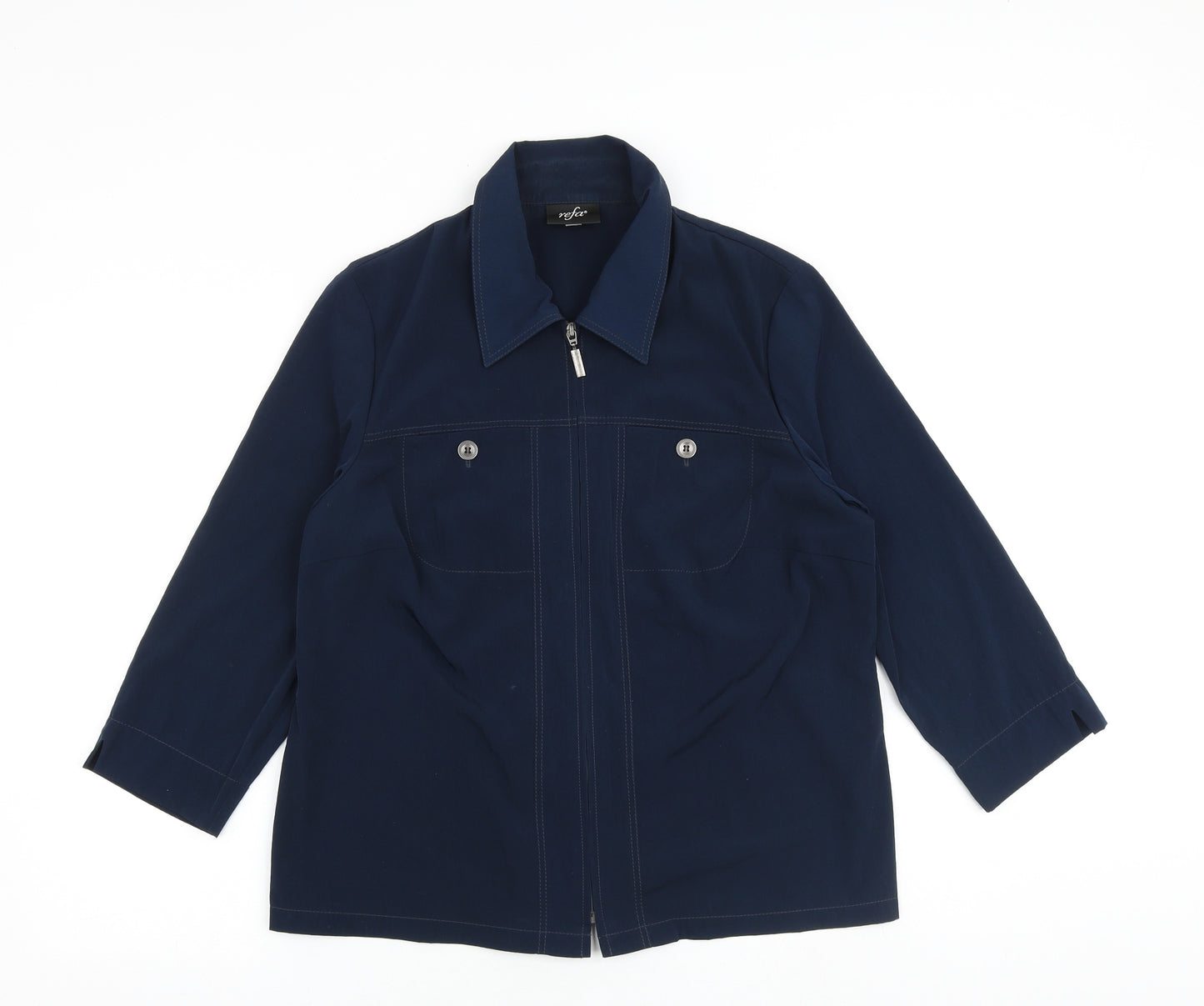 Refa Womens Blue Jacket Size 16 Zip