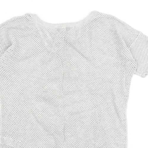 Dorothy Perkins Womens Grey 100% Cotton Basic T-Shirt Size 10 Round Neck