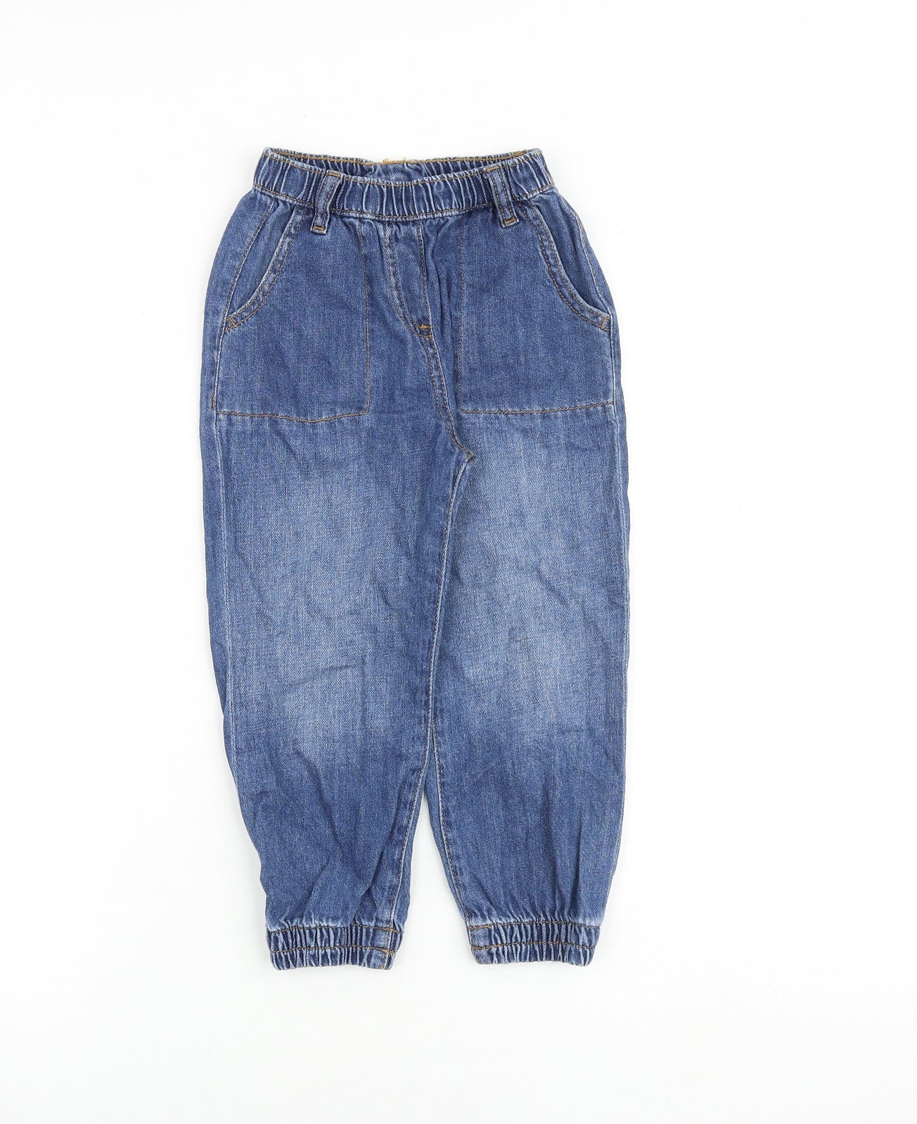 John Lewis Boys Blue Cotton Tapered Jeans Size 5 Years Regular