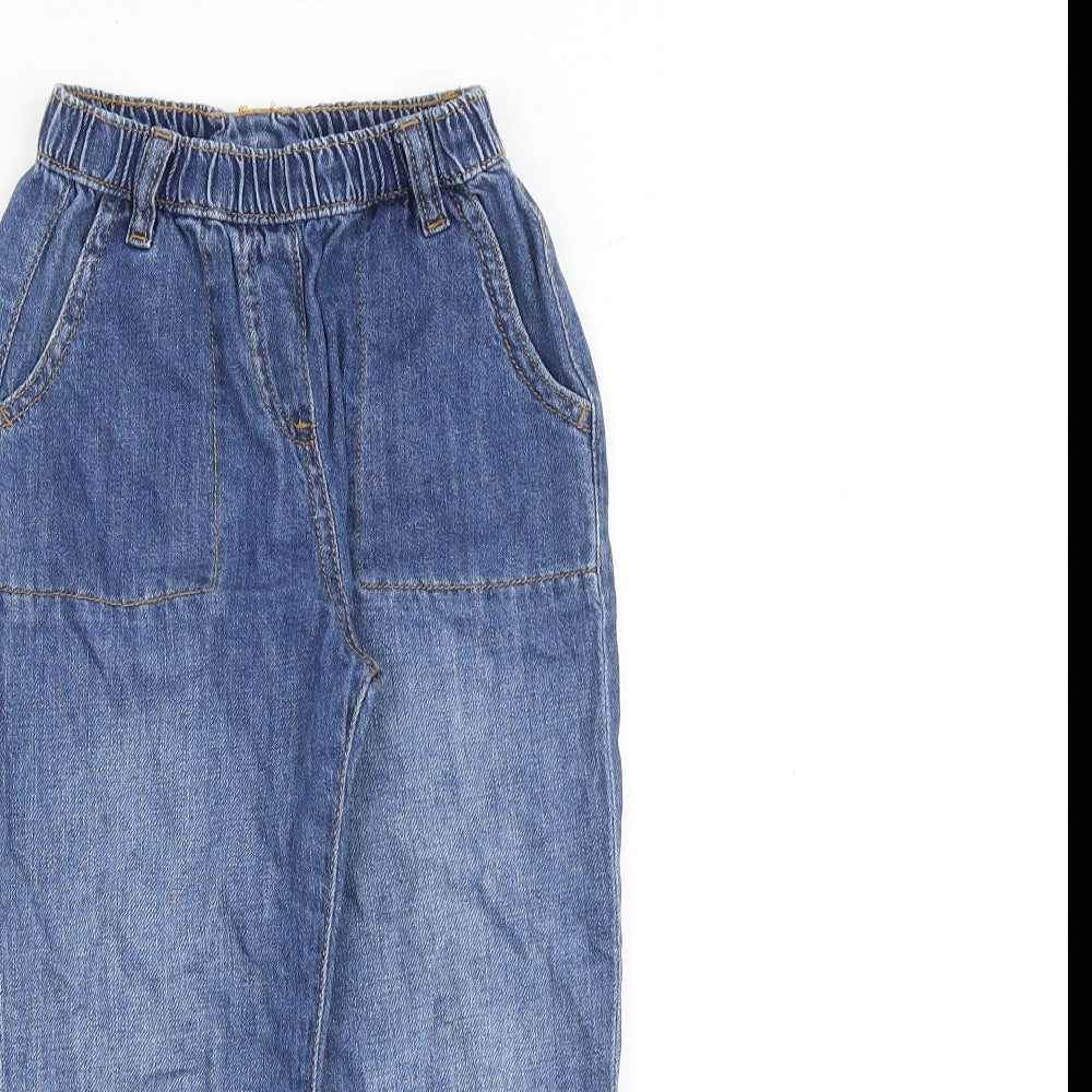 John Lewis Boys Blue Cotton Tapered Jeans Size 5 Years Regular