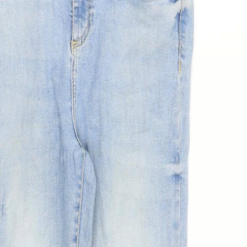 River Island Womens Blue Cotton Skinny Jeans Size 10 Regular Zip