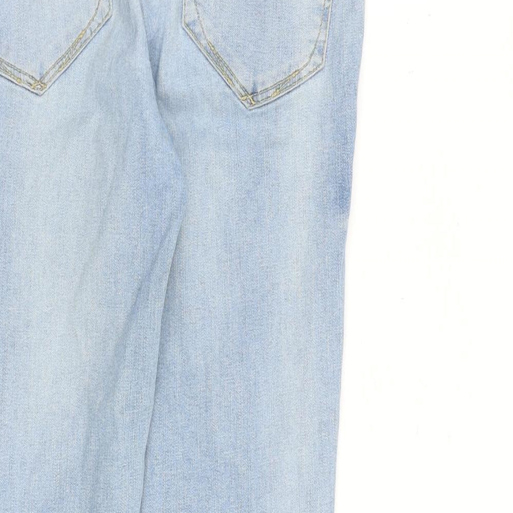 River Island Womens Blue Cotton Skinny Jeans Size 10 Regular Zip