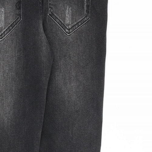 NVLTY Mens Grey Paisley Cotton Skinny Jeans Size 32 in L30 in Slim Zip