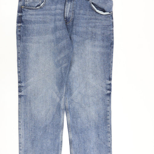NEXT Mens Blue Cotton Bootcut Jeans Size 36 in L28 in Regular Zip