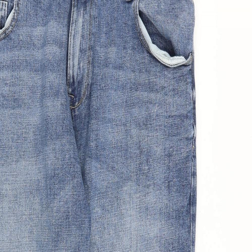 NEXT Mens Blue Cotton Bootcut Jeans Size 36 in L28 in Regular Zip