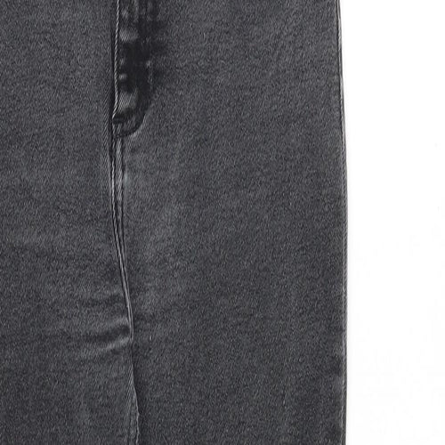 NEXT Womens Grey Cotton Skinny Jeans Size 10 L26 in Slim Zip