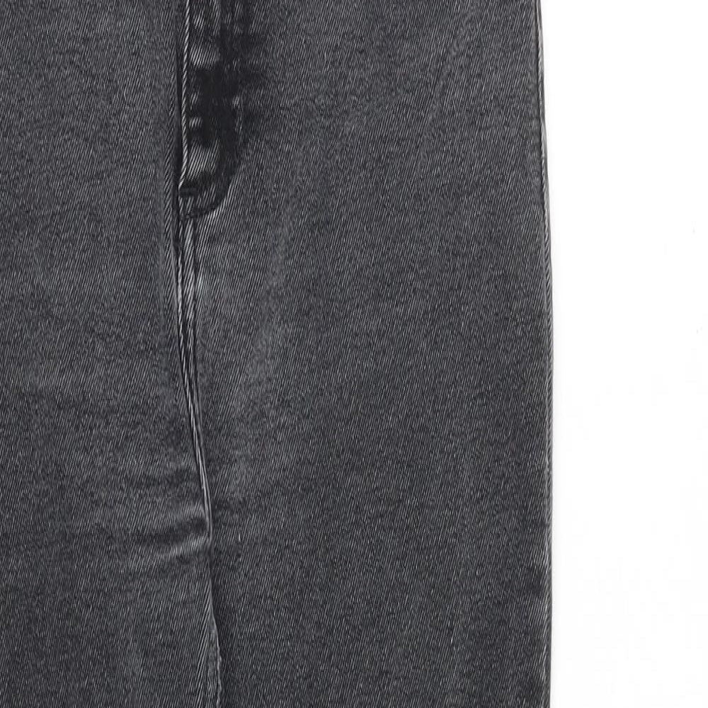 NEXT Womens Grey Cotton Skinny Jeans Size 10 L26 in Slim Zip