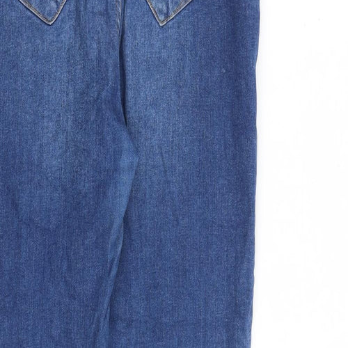 River Island Womens Blue Cotton Skinny Jeans Size 14 L27 in Slim Zip