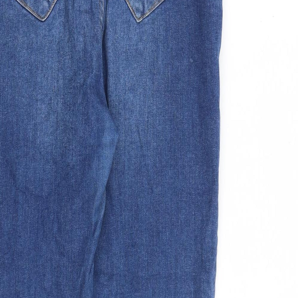 River Island Womens Blue Cotton Skinny Jeans Size 14 L27 in Slim Zip